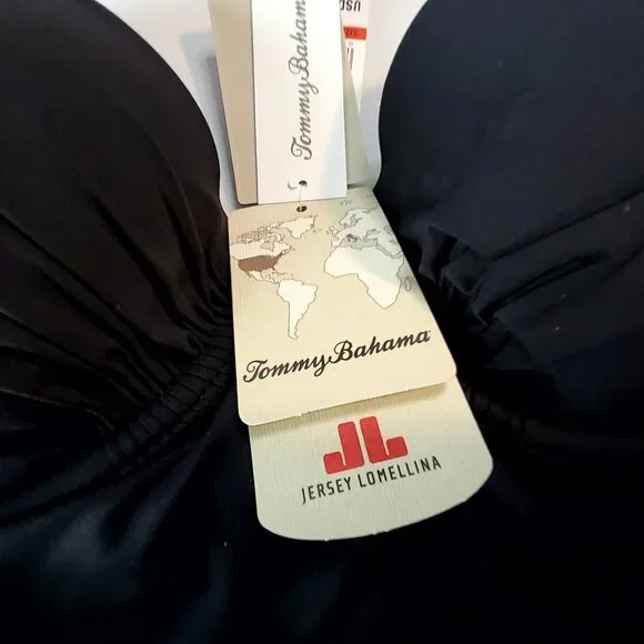 Tmmy Bahamas Black Padded Tankini Swimsuit With Adjustable Tie Back For Women XS - Picture 11 of 14